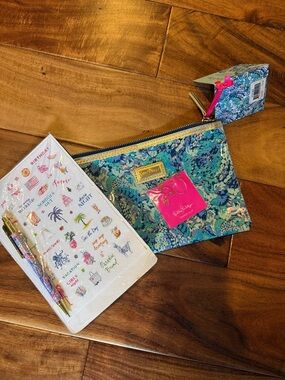 Lilly Pulitzer - 2 sticker sheets, pen, magnets
